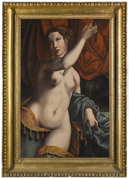 Lucretia Oil Painting by Jacopo del Conte