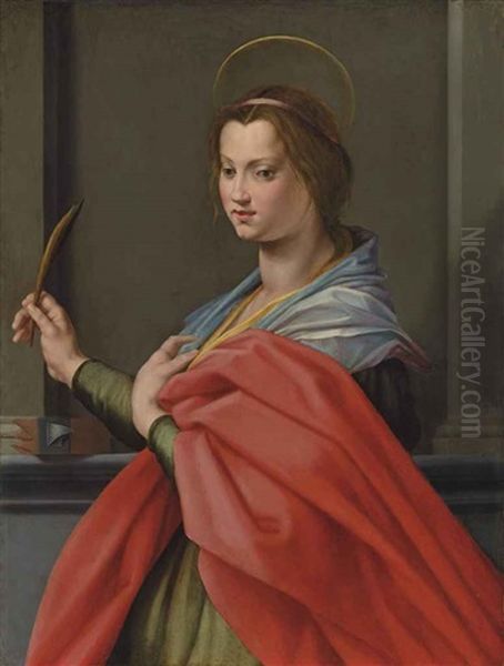 Saint Catherine Of Alexandria Oil Painting by Jacopo del Conte