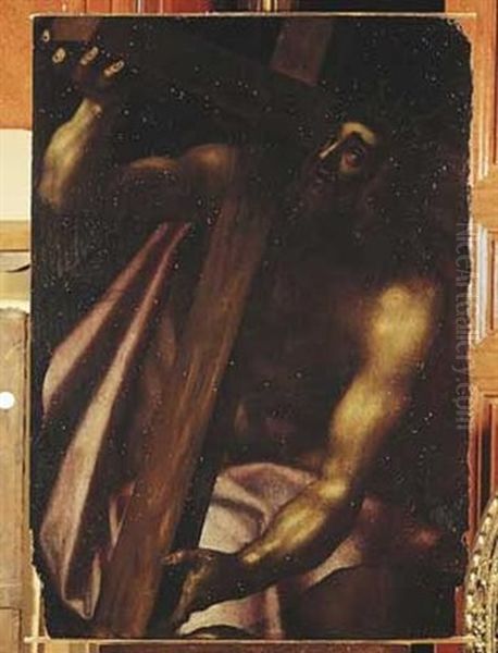 Le Christ Portant Sa Croix Oil Painting by Jacopo del Conte