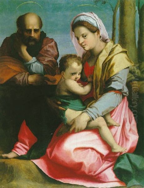 La Sainte Famille Oil Painting by Jacopo del Conte