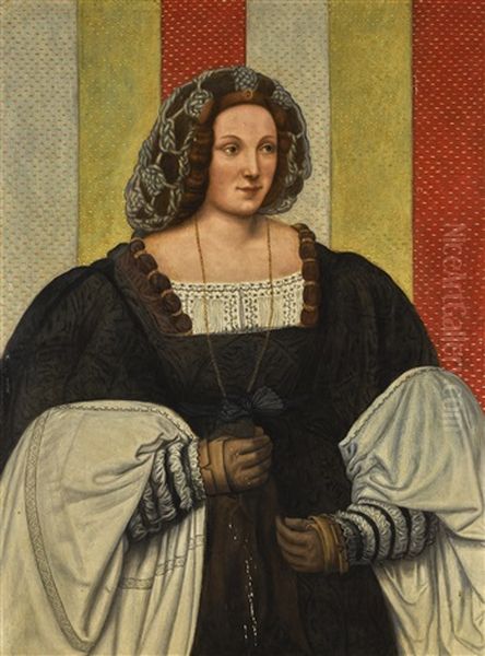 Portrait Of A Lady Oil Painting by Bernardino dei Conti