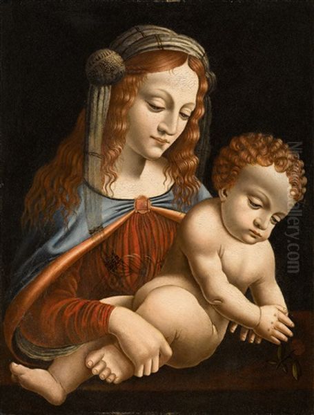 Madonna Mit Kind Oil Painting by Bernardino dei Conti