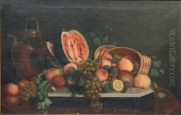 Nature Morte Aux Fruits Oil Painting by Joseph Camille Th. Contini