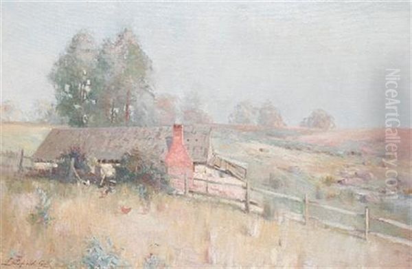 A House In The Outback Oil Painting by William Delafield Cook Sr.