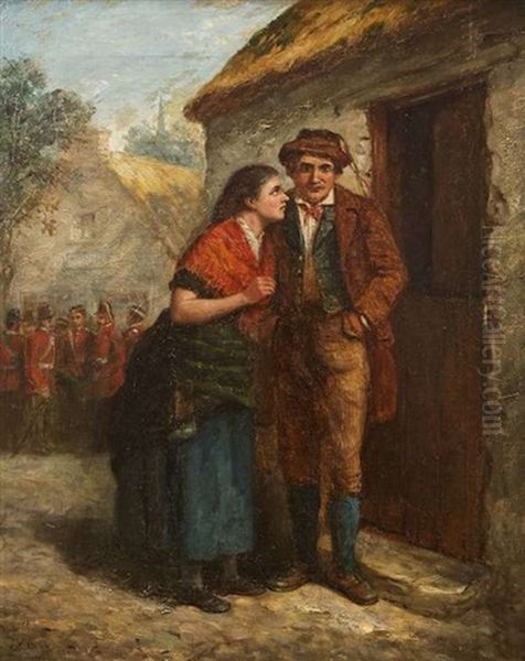 The Reluctant Conscript Oil Painting by Charles Henry Cook