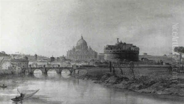 Il Vaticano De Castel Sant Angelo, Roma Oil Painting by Ebenezer Wake Cook