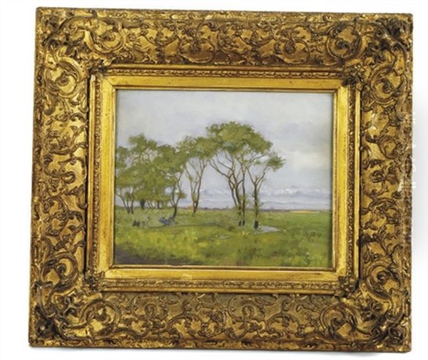 Out On The Marsh Oil Painting by George Eastman Cook