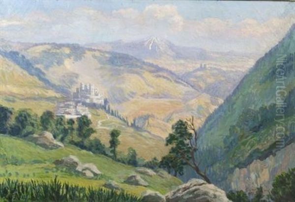 Mountain Castle Oil Painting by George Eastman Cook