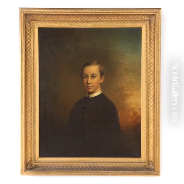 Portrait Of A Boy Oil Painting by Nelson Cook