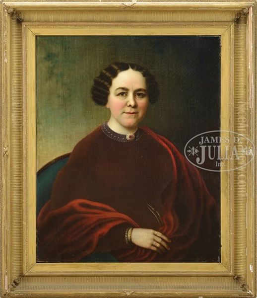 Portrait Of Elisabeth Peck Putnam, Wife Of Rockwell Putnam Oil Painting by Nelson Cook