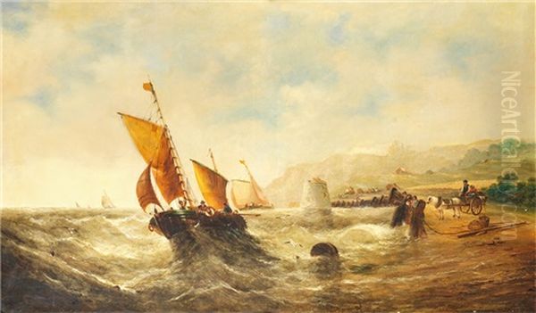 Scene De Marine Oil Painting by Edward William Cooke