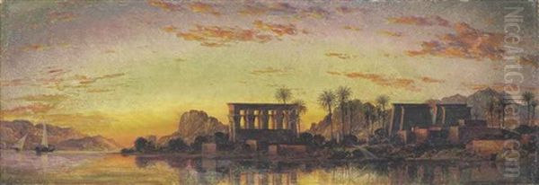 Philae The Beautiful At Early Morn, Looking South by Edward William Cooke