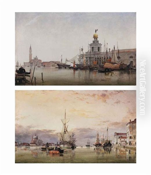 The Dogana Di Mare With San Giorgio Maggiore Beyond (+ The Canale Della Giudecca With The Redentore Beyond.; Pair) by Edward William Cooke