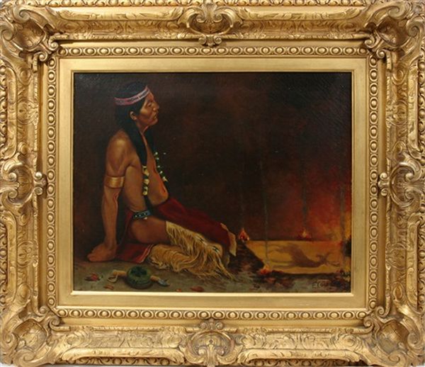 Good Luck Fires Oil Painting by Edward William Cooke