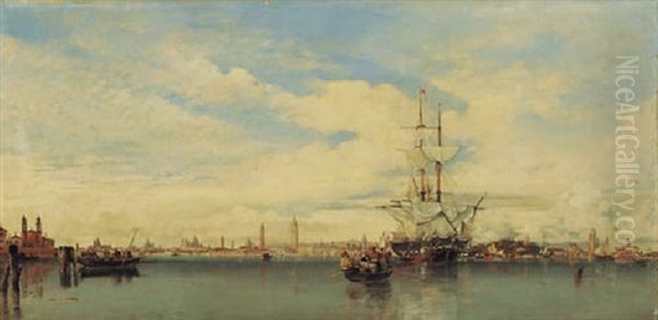 Venice From The Lagoon Oil Painting by Edward William Cooke