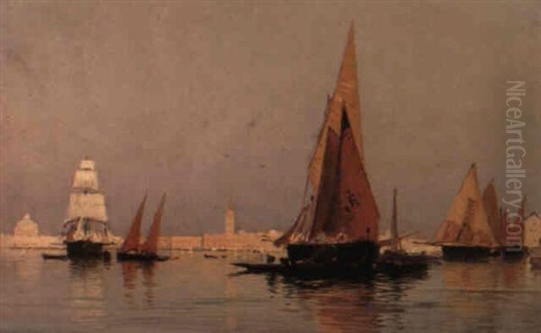 Sailing Boats, Venice Oil Painting by Edward William Cooke