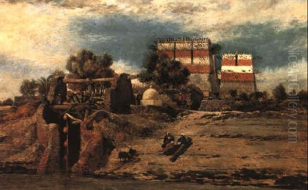 Pigeon Houses At Muteneh Oil Painting by Edward William Cooke