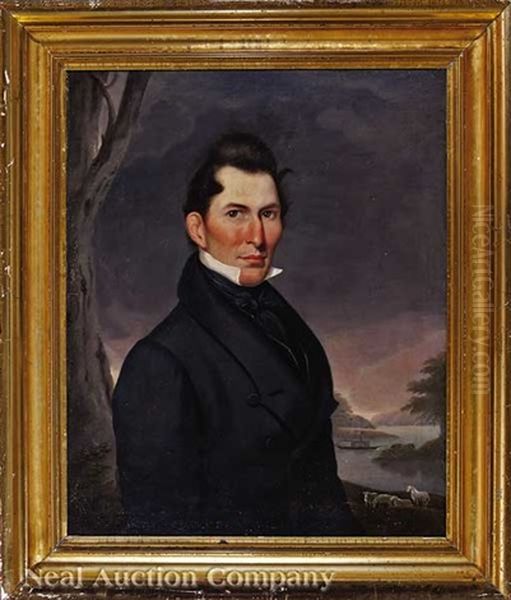 A Gentleman Presumably Of The Lapsley Family Of Alabama Oil Painting by George Esten Cooke