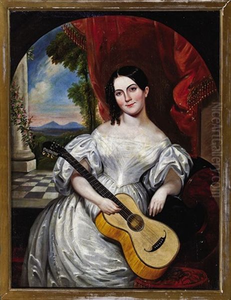 Maria Rosalie Henry, 1818-1897, (grandmother Of Virginia Statesman Patrick Henry) Oil Painting by George Esten Cooke