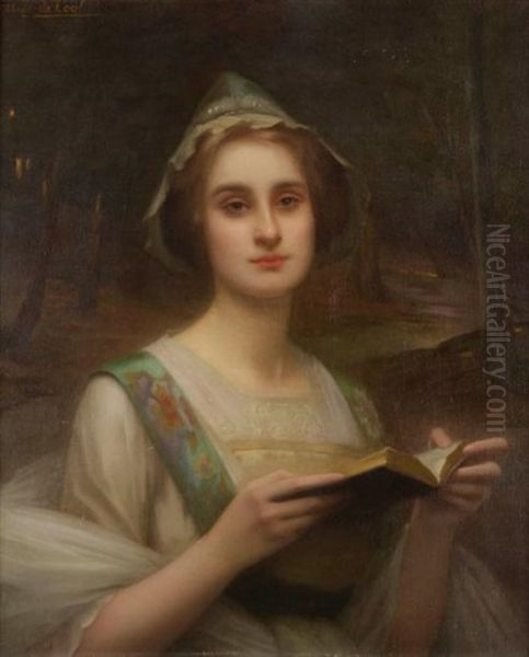 Femme A La Lecture Oil Painting by Gabriel De Cool