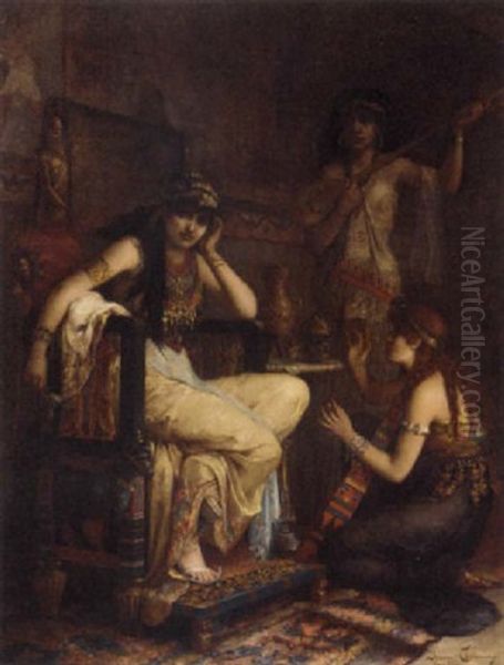 Entertaining The Pharaoh's Daughter Oil Painting by Diana Coomans