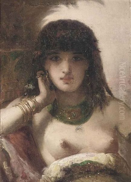 Odalisque Oil Painting by Joseph Coomans