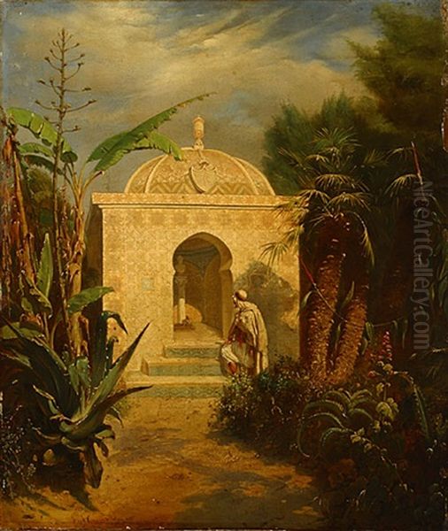 L'arrivee Au Mausolee Oil Painting by Joseph Coomans