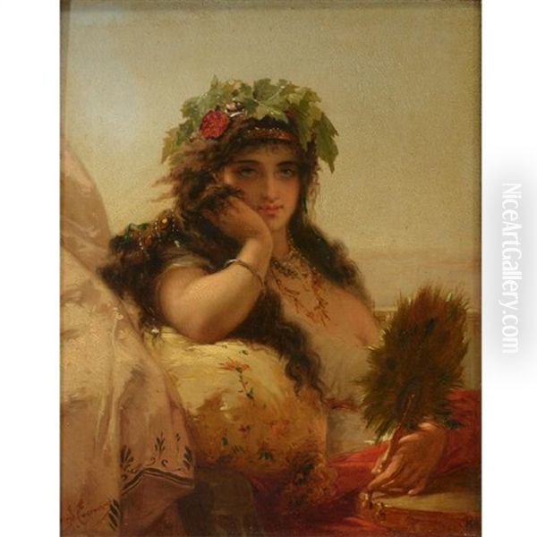 Italia Oil Painting by Pierre Olivier Joseph Coomans