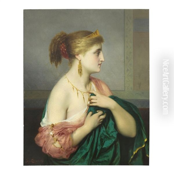 Reverie / Daydream Oil Painting by Pierre Olivier Joseph Coomans