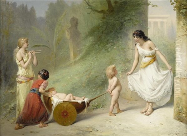 On Ne Passe Pas Oil Painting by Pierre Olivier Joseph Coomans