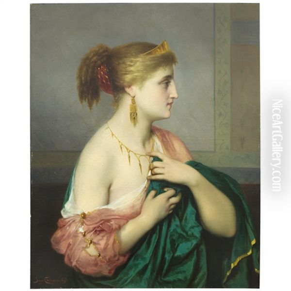 Reverie Oil Painting by Pierre Olivier Joseph Coomans