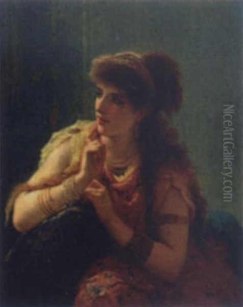 Meditation Oil Painting by Pierre Olivier Joseph Coomans