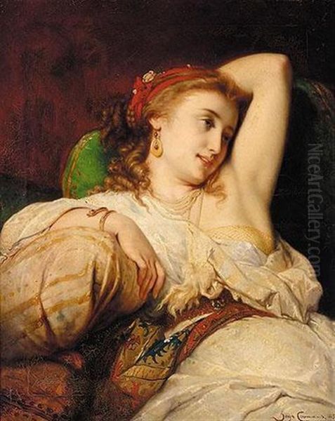 Odalisque Oil Painting by Pierre Olivier Joseph Coomans