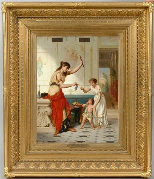 Difficult To Choose Oil Painting by Pierre Olivier Joseph Coomans