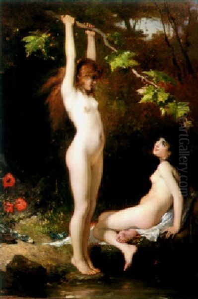 The Bathers Oil Painting by Pierre Olivier Joseph Coomans