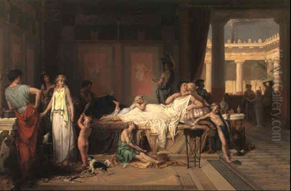 The Last Hour Of Pompei - The House Of The Poet by Pierre Olivier Joseph Coomans