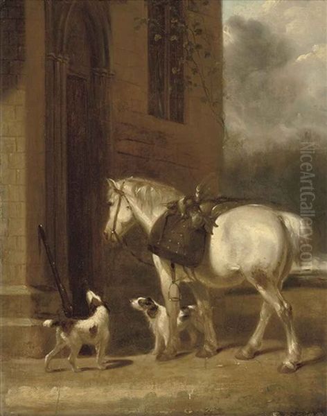 The Shooting Pony Oil Painting by Abraham Cooper