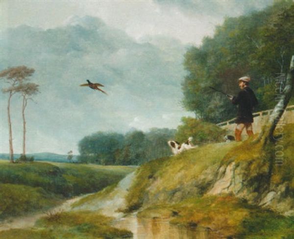 The Pheasant Shoot Oil Painting by Abraham Cooper