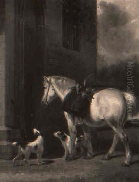 The Shooting Pony Oil Painting by Abraham Cooper