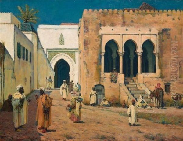 Devant La Mosquee Oil Painting by Alfred Heaton Cooper