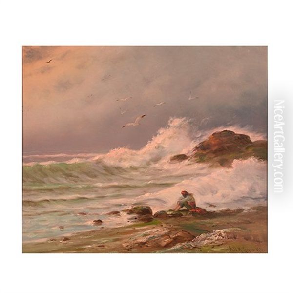 Figure At The Shore Oil Painting by Astley David Middleton Cooper