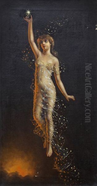 Nude Holding Star Oil Painting by Astley David Middleton Cooper