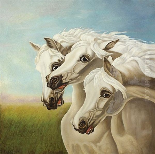 Pharoah's Horses Oil Painting by Astley David Middleton Cooper