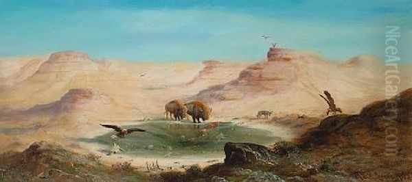 The Last Of The Buffalo Oil Painting by Astley David Middleton Cooper