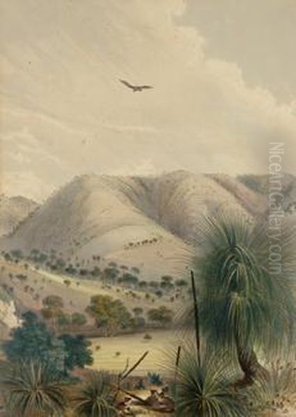 Yattagolinga Oil Painting by George French Angas