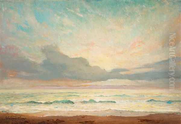 Sunset On The Channel Oil Painting by Colin Campbell Cooper