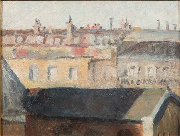 Rooftops Oil Painting by Colin Campbell Cooper