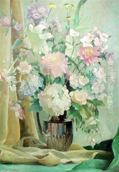 Still Life With Flowers In A Vase Oil Painting by Colin Campbell Cooper