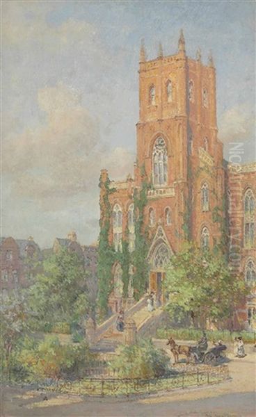 Hunter College Oil Painting by Colin Campbell Cooper