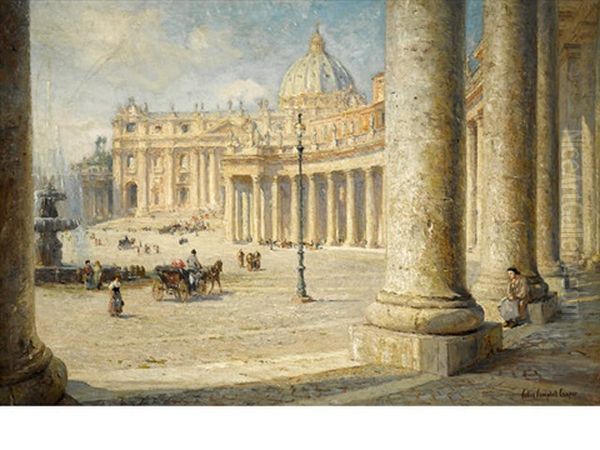 View Of St. Peter's, Rome Oil Painting by Colin Campbell Cooper